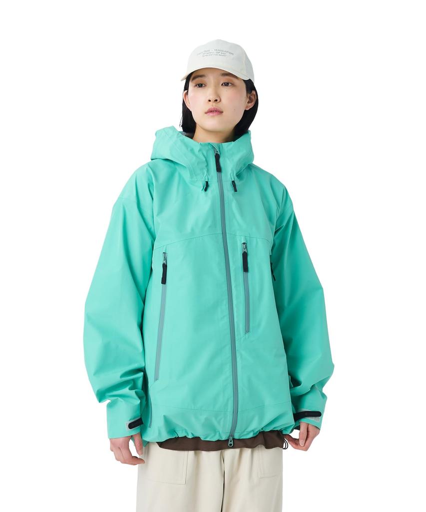 Snow Peak Rain Jacket Rain Jacket Raincoat LIGHT GREEN L GORE-TEX JK-26SU014 Men's Women's