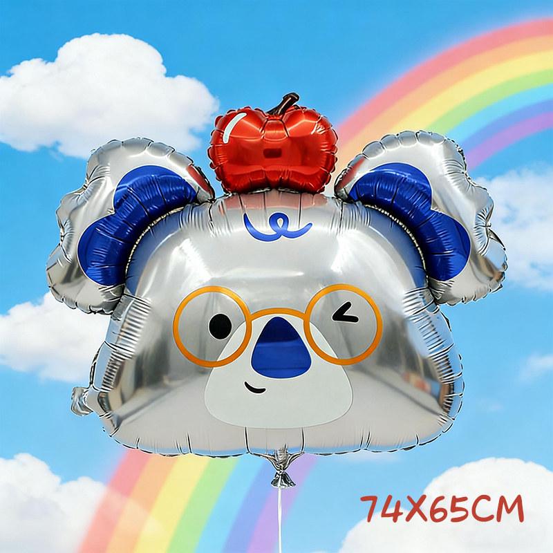Милые Мультяшные Животные Фольгированные Шары для Первого Дня Рождения Ребенка или Украшения Детского Праздника