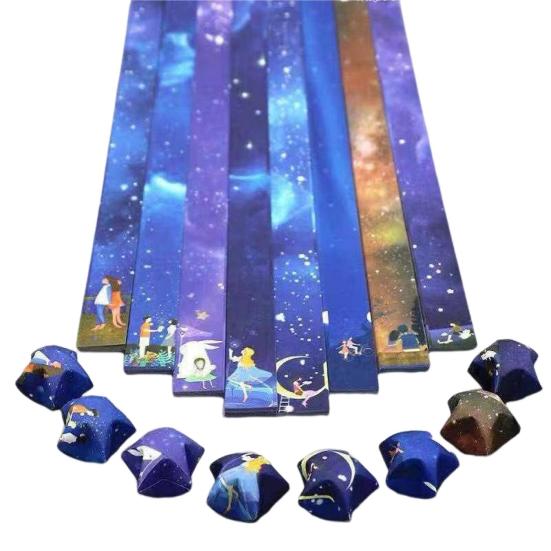 10 упаковок/1360 листов звезда оригами красивое звездное небо узор оригами звезда бумажные полоски DIY Art Craft украшения дома