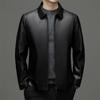 Spring and Autumn New Style Genuine Leather Jacket Men's Plus Velvet Dad Clothing Men's Men's Sheepskin Leather Jacket Jacket