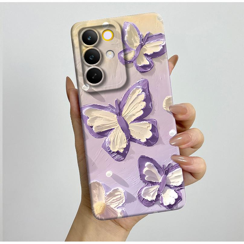 Новый Дизайн Чехол Для Realme C85 Pro RMX5555 Чехол Эстетичный Красивый Бабочки Цветы Жидкий Мягкий Силикон Ударопрочный Задняя Крышка