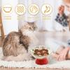 Ceramic Slow Feeder Cat Bowl Elevated Small Cat Food Bowl Wide Mouth Small Dog Slow Feeder Control Eating Speed for Dog Pet
