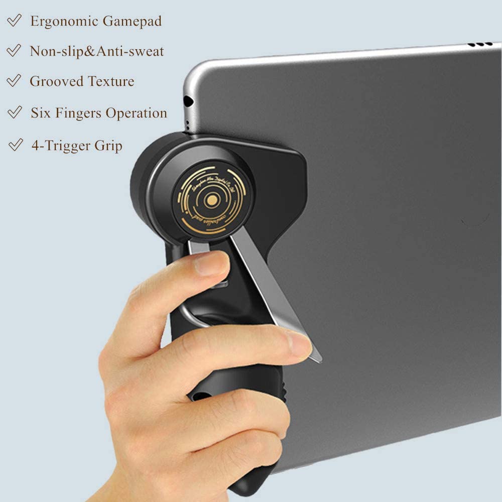 Ipad Trigger PUBG Game Controller Six Finger L1R1 Fire Aim Button Gamepad Joystick For Tablet Smartphone Support 5.5-12.9 in 5