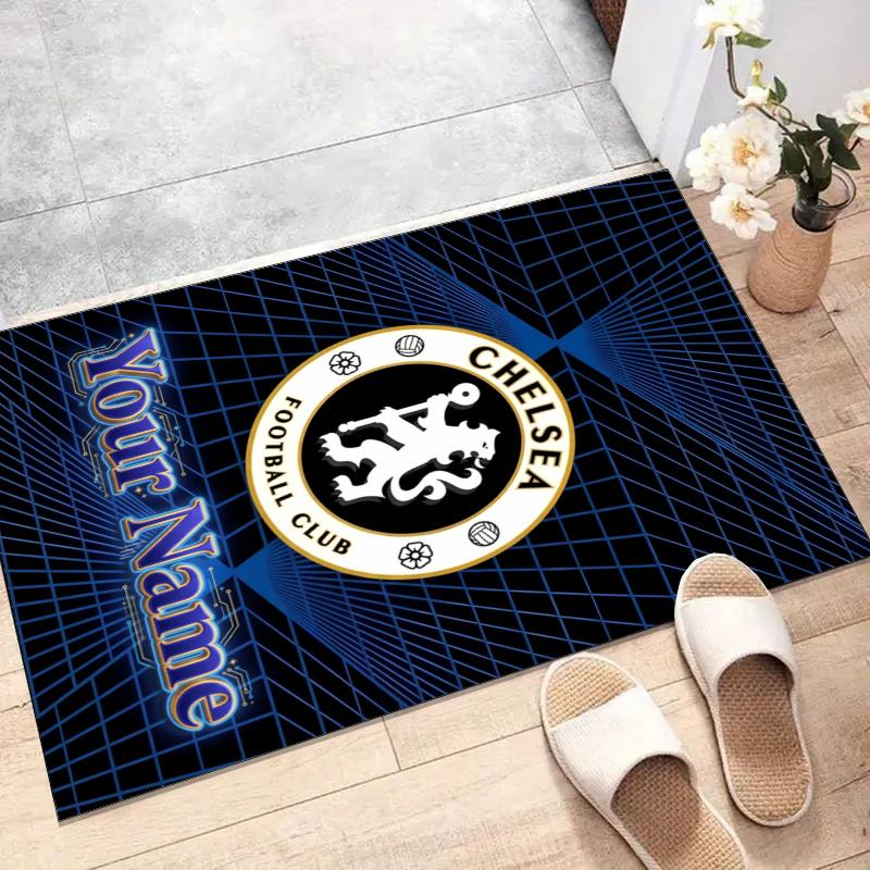 Custom C-Chelsea Mat Personalized Name, Polyester Washable Indoor Entryway Rug, Gift for Christmas, Easter, Thanksgiving Day