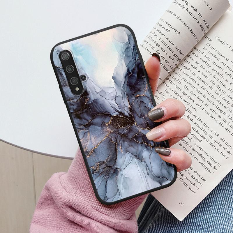 Чехол для телефона с мраморным узором для Huawei Nova 5T Защитный чехол Мягкий Funda для Huawei Nova 5T Nova5T 5 T Силиконовый чехол Capa