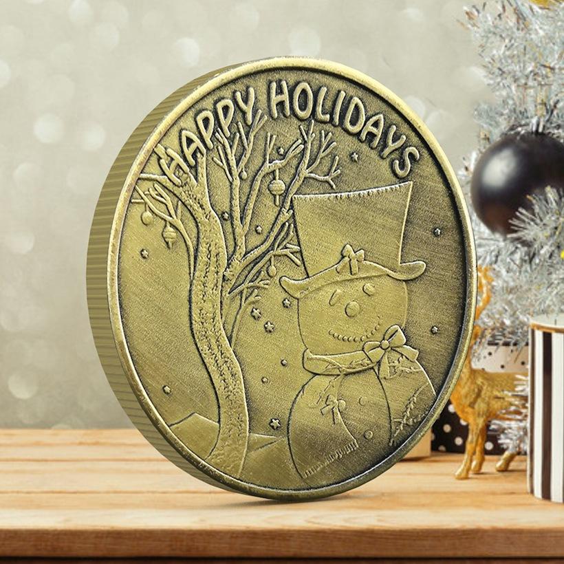 Christmas Day Bronze Coins, Creative Children's Toys, Gift Distribution, Metal Small Gifts, Commemorative Medals, Play with