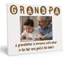 Engraved Table Top Photo Frame Wooden Grandpa Quotes White Picture Frame