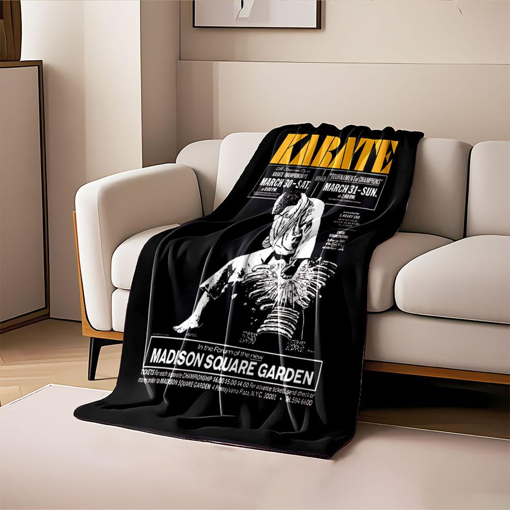 Karate Championship Poster for all seasons blanket lunch break throw gift