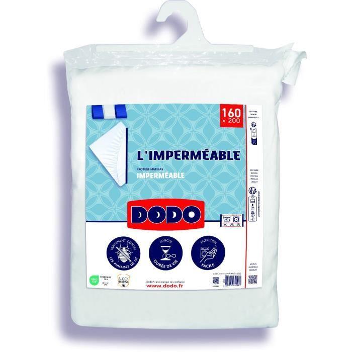 Protège Matelas Imperméable - DODO - 160 x 200 cm - Coton & Polyester - Anti Punaise De Lit