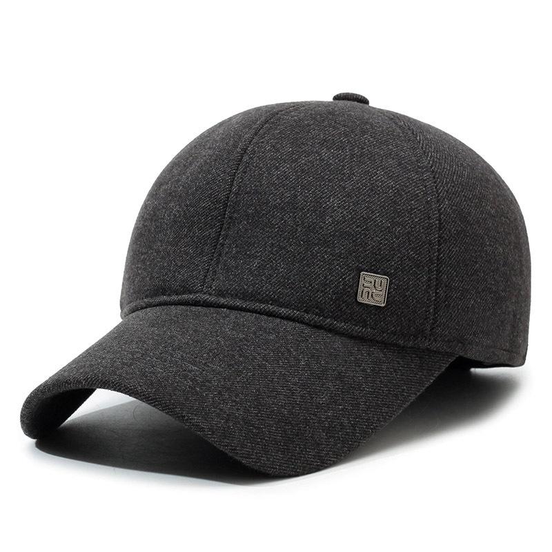 Мужская термозащитная кепка для ушей среднего и пожилого возраста, хлопковая кепка для папы, утепленная кепка, уличное ворсовое толстая бейсболка