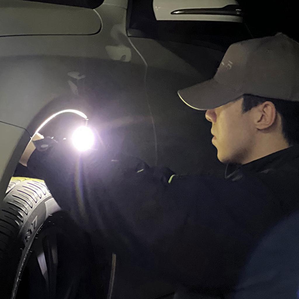 LED Low-power Flashlight With Red And Blue Flashing Lights, 8-mode USB Rechargeable Keychain Flashlight, Portable Camping And Hiking Flashlight