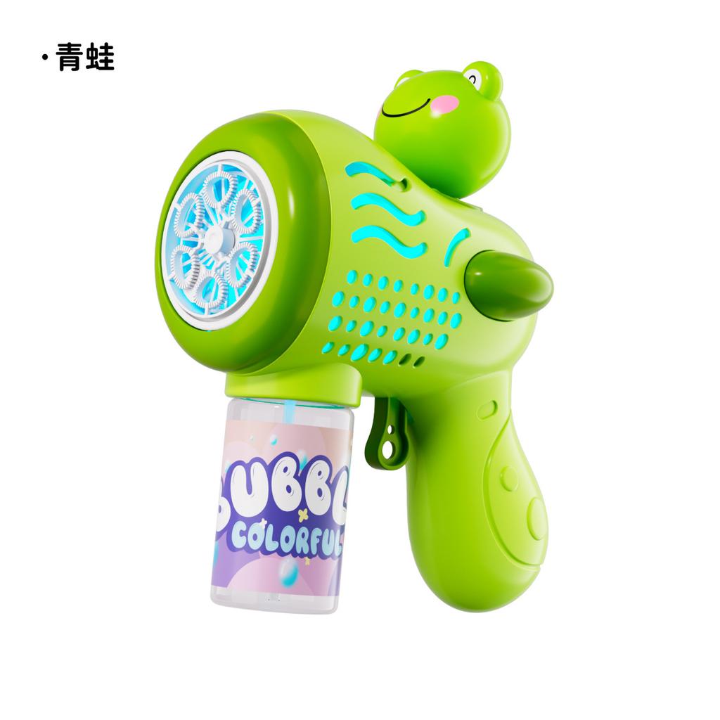 6 Hole Internet Popular Electric Night Market Bubble Gun Gatling Bubble Stick Children's Automatic Bubble Machine Toy