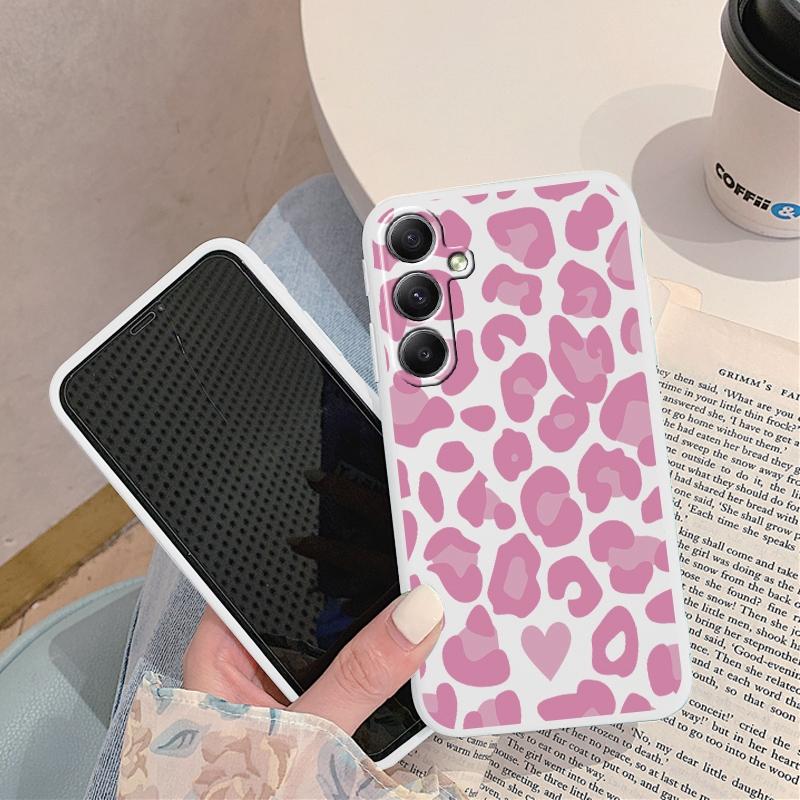 Мягкий силиконовый чехол с леопардовым узором для Xiaomi Redmi Note 13 Pro Samsung A55 M35 S24 iPhone Huawei Honor Realme Camera Защитный противоударный чехол