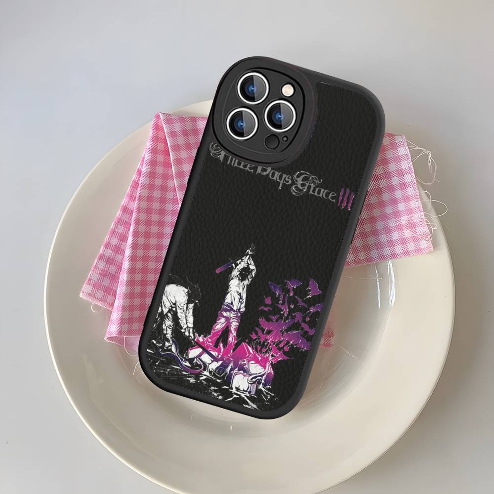 Классический Винтажный Чехол для Телефона Группы Three Days Grace Для IPhone 16 15 14 11 12 13 Pro Max Plus Задняя Кожаная Крышка