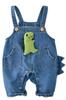 Dinosaur Plush Overalls Rompers Salopettes Denim Jeans Korean Clothing Baby Clothing Boys 66cm 73cm 80cm 90cm [EnDast] Children's (100)