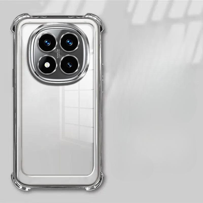 Ударопрочный силиконовый чехол для телефона Xiaomi Redmi Note 15 Pro Plus 5G - Прозрачный с покрытием