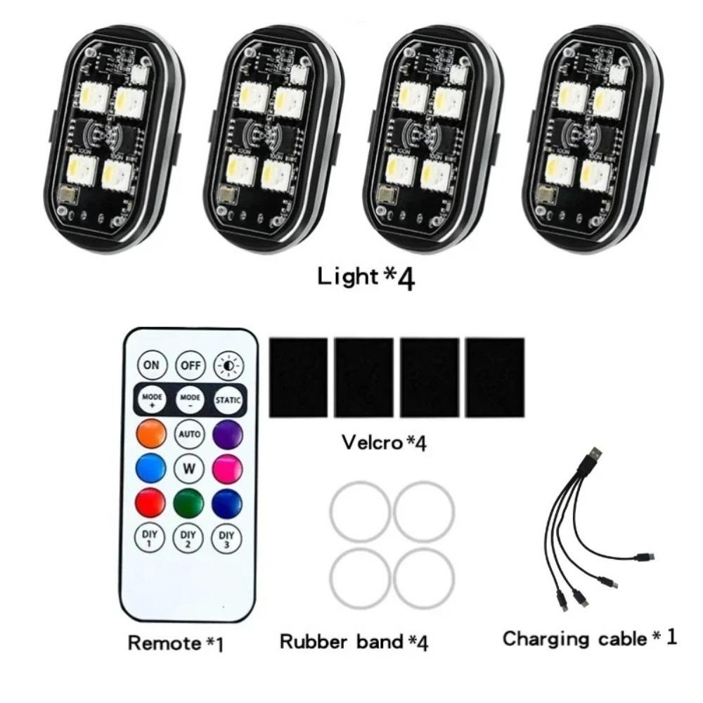 Беспроводные светодиодные стробоскопы с дистанционным управлением RGB мигающая лампа предупреждающие огни для предотвращения столкновений задний фонарь для вертолета велосипеда автомобиля мотоцикла