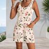 Sleeveless Pocket Tank Romper For Plus Size Women