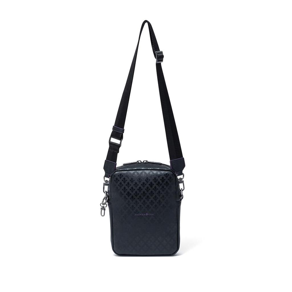 Unisex Shoulder Bag with BLACK KINGSMen's/Women's (Vertical) Fleur-de-lis Monogram, Compact, PVC, Water-repellent