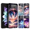 Чехол для телефона с милыми глазами и рисунком для Samsung Z Flip 3 4 5, складной мобильный чехол для Samsung Z Flip3 Flip4 Flip5 PC, жесткий чехол