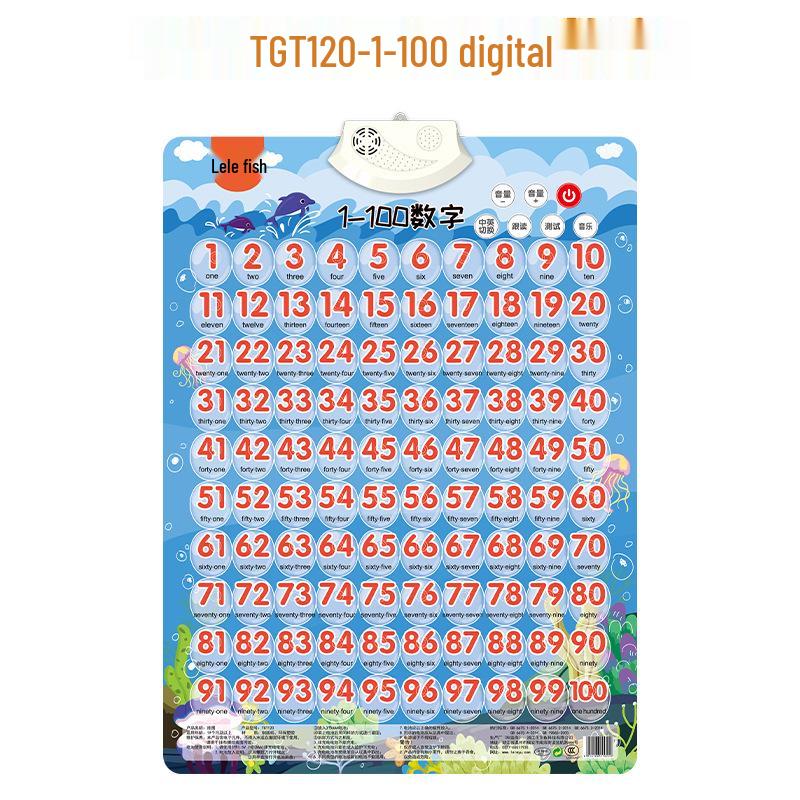Lelefish Развивающая говорящая и читающая игрушка для малышей: Диаграмма звуков сцены, Пиньинь, Числовая головоломка