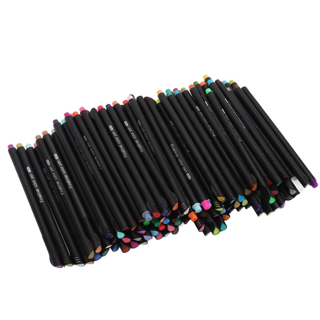100pcs Fine Tip Pens Water Soluble Pigments Glossy Writing Vivid Bright Color DIY Making Fineliner
