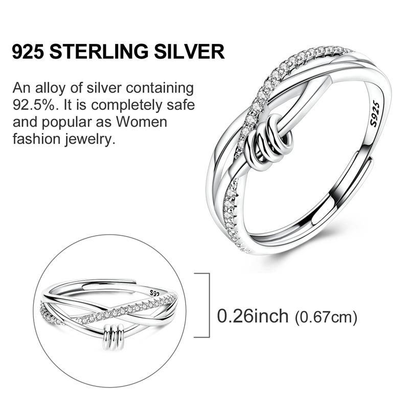 Original 925 Silver Ring Sparking Sun Moon Rose Feather Open Rings for Women Girls Jewelry Birthday Anniversary Engagement Gifts