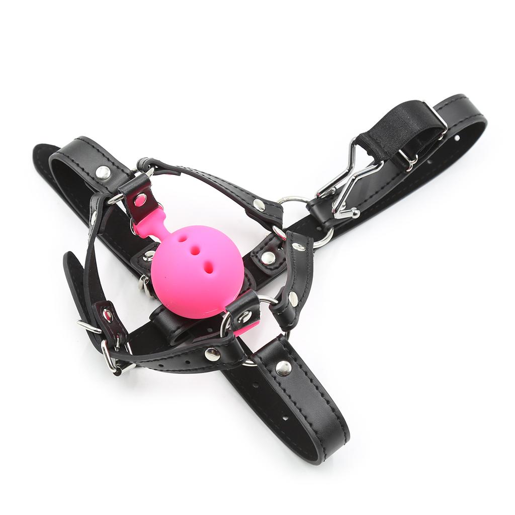 VaHppy SM Секс-игрушки Кляп для носа Крючки Маски Силиконовые шарики Отверстие для пускания слюней Секс-игры для взрослых Бондаж БДСМ Пара Альтернатива Стимулирование