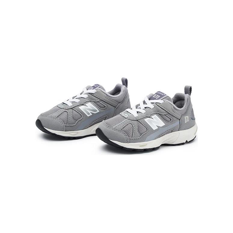 New Balance NB 878 Удобные, износостойкие, дышащие, низкие, детские кроссовки, серо-белые, для младенцев и малышей IV878MC1