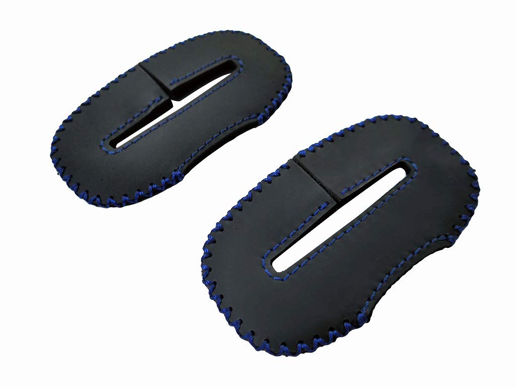 Genuine Leather Seat Belt Cover for Honda Civic TypeR (CIVIC FK8) Type R (Blue