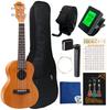 PERDIN Концертный набор для укулеле для начинающих с нотами из 10 предметов, 6 мягких аккордов, нейлоновый медиатор, ремень для намотки, музыка, набор, песни, красное дерево, руководство для начинающих, футляр,