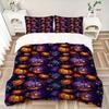 3pc Pumpkin Halloween Cover Set - 1 Quilt Cover + 2 Pillowcases, All Seasons Bedroom Setting, Perfect for Home087