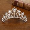 Детская тиара из сплава для девочек, тиара для любви, гребень для волос принцессы, стразы, жемчуг, тиара на день рождения