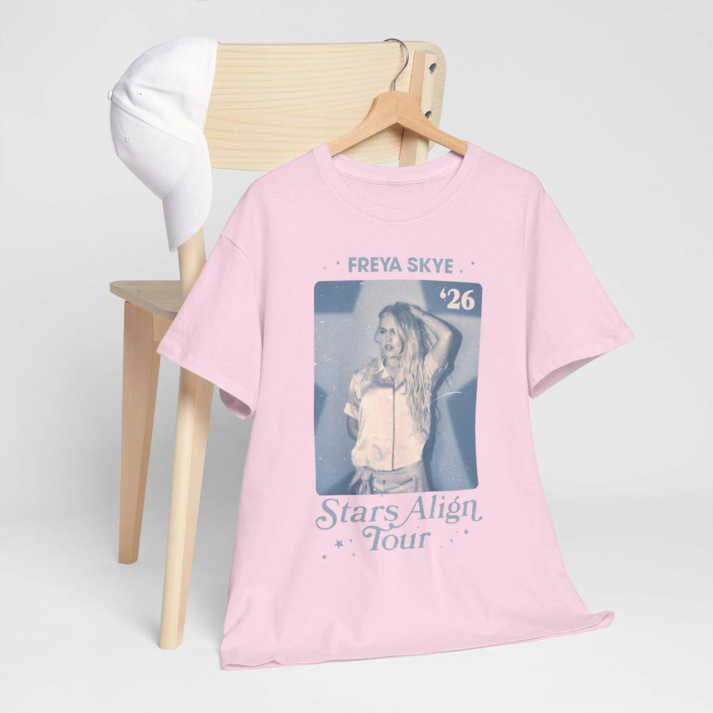 Freya Skye Stars Align Tour Graphic Tshirt for Men and Women Summer Pure Cotton Clothing Fashion Casual Short Sleeved Tshirt