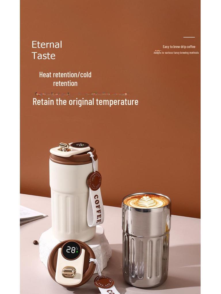 Smart Stainless Steel Thermos Cup with Temperature Display – Modern and Sleek Design