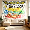 Custom Name Personalized Anime Print Tapestry, Wall Art Decor, Bedroom, Dorm, Apartment, LivingRoom, Party Backdrop, Gift for Birthday