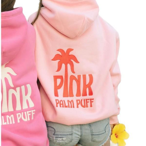 Худи европейского размера с вышивкой «Кокосовая волна» и рукавами со спущенным плечом