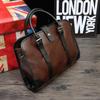 Men's New Style Crazy Horse Leather Shoulder Messenger Bag - Trendy Retro Briefcase Handbag for Business and Office.