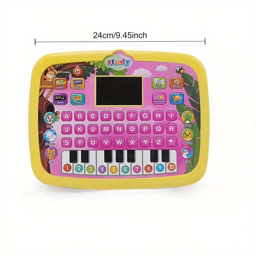 Детский планшет Развивающая панель для малышей со светодиодным экраном Обучение алфавиту, цифрам, словам, музыке, математике Раннее развитие Интерактивная электронная игрушка для 3 лет+