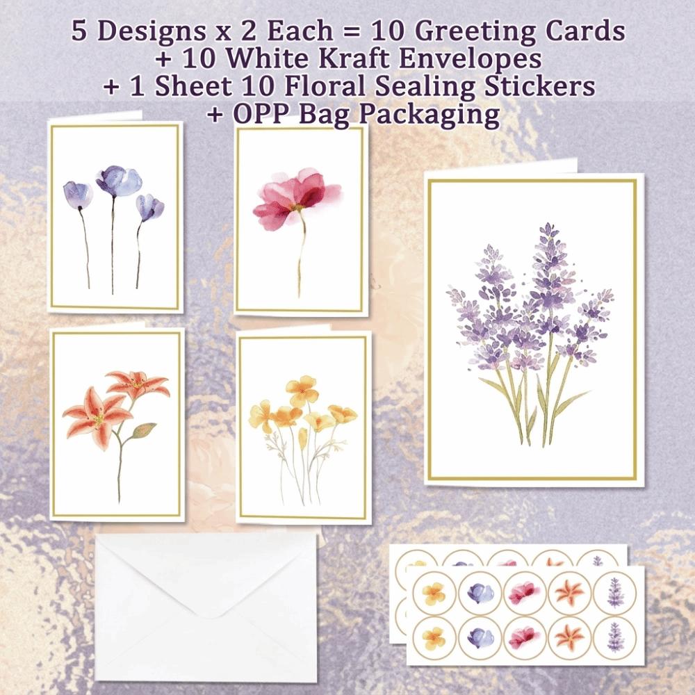 Matching Envelopes Blank Greeting Cards Greeting Cards Watercolor Wildflower Cards Weddings