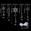 Crystal-like Tree Ornaments Elegant Acrylic Crystal-like Christmas Tree Decorations Snowflakes Icicles Ornaments for New Year