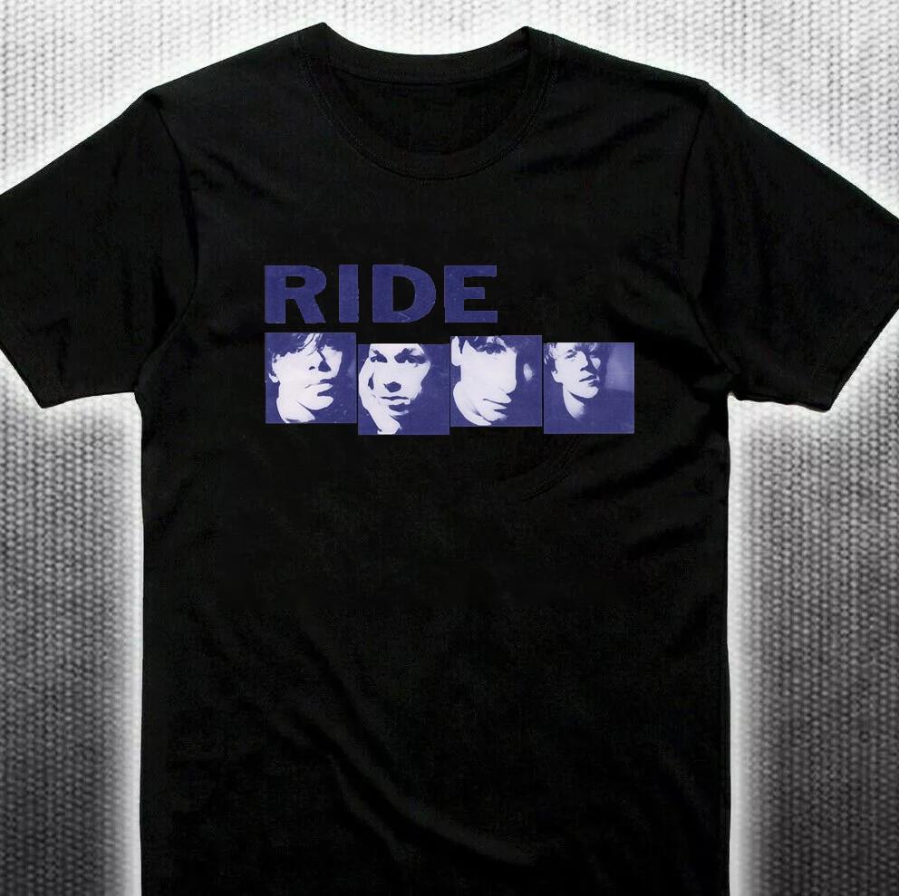 РЕДКИЙ! Футболка с принтом Ride Band Черная Хлопок Полный размер S-5XL Унисекс AD721 Унисекс Футболка