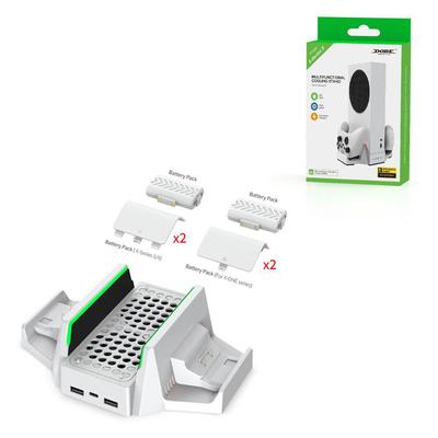Охлаждающая и зарядная база для консоли Xbox Series S с док-станцией для двух аккумуляторов