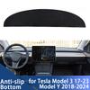 Car Dashboard Cover Protective Pad Dash Board Sunshade Carpet Anti-UV Dashmat for Tesla Model 3 2017-2023 Model Y 2018-2024