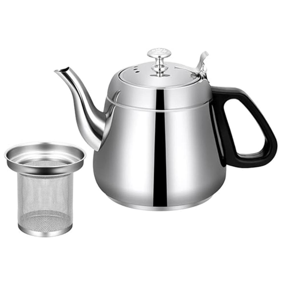 Чайник с фильтром из нержавеющей стали 1,2 л/1,5 л/2 л Металлический кофейник для кипячения чайников Газовая индукция Домашний кемпинг