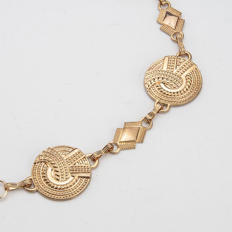 Ethnic Style Metal Waist Chain, Women'S Retro Belt, Personalized Trend Dress, Skirt Decoration, Thin Woman