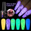 MEET ACROSS 7ml Glow-in-dark Candy Gel Nail Polish Soak Off Luminous Neon UV Led Gel Varnish DIY Manicure For Nails Design