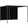 VidaXL Garden Pergola with Retractable Roof 3x3 M Anthracite