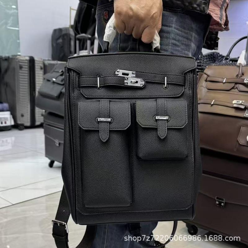 Повседневная текстура кожи рабочая поездка портативный, через плечо мужские и женские нагрудные сумки модный рюкзак школьная сумка тренд