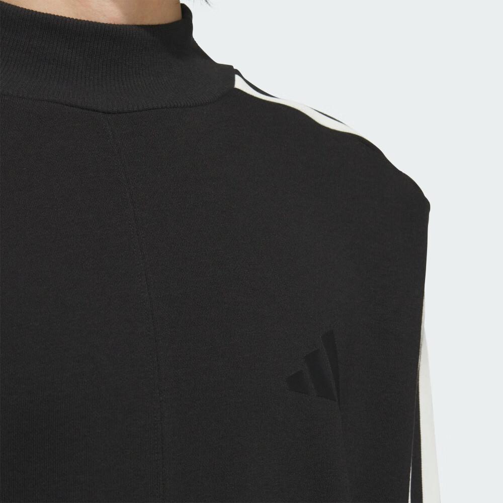 adidas Свободный свитер с логотипом в полоску, унисекс, черный JL6080